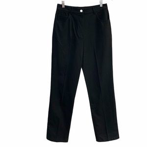 ST. JOHN Sport Black Pants Straight Wide Leg